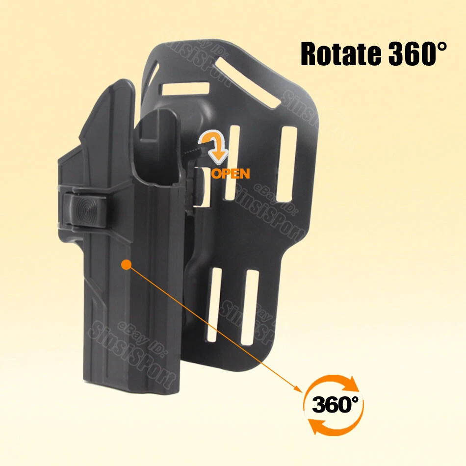 Thigh Drop leg Holster Fit Glock 17 17L 22 31 Gen4 gen5 G17 G22 G31 9mm 40 Case - Image 3 of 4