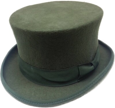 Klassischer eleganter Zylinderhut aus 100 % Wolle für Männer & Frauen   Vintage viktorianischer Steampunk