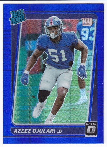 2021 Donruss Optic Blue Prizm #273 Azeez Ojulari RC Rookie Giants
