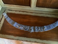 Vintage Hand beaded La Regale Belt Medium Gray,Black  Silver Size Large