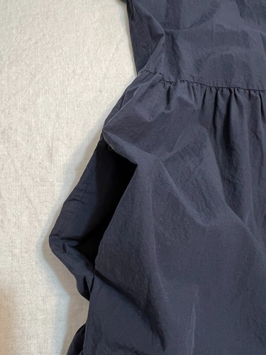 COS Navy Blue Shirt Dress US 6 Long Sleeve Minimalist Midi Cotton Boho Modest - Picture 5 of 11