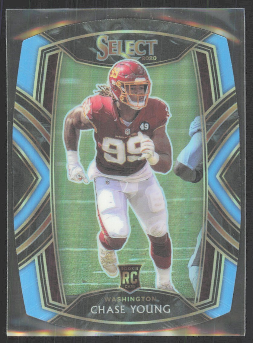 2020 Panini Select Die-Cut Prizm Light Blue Club Level Chase Young Rookie #264