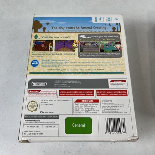 Animal Crossing Let's Go to the City + Wii Speak Nintendo Wii PAL Like New - Picture 2 of 7