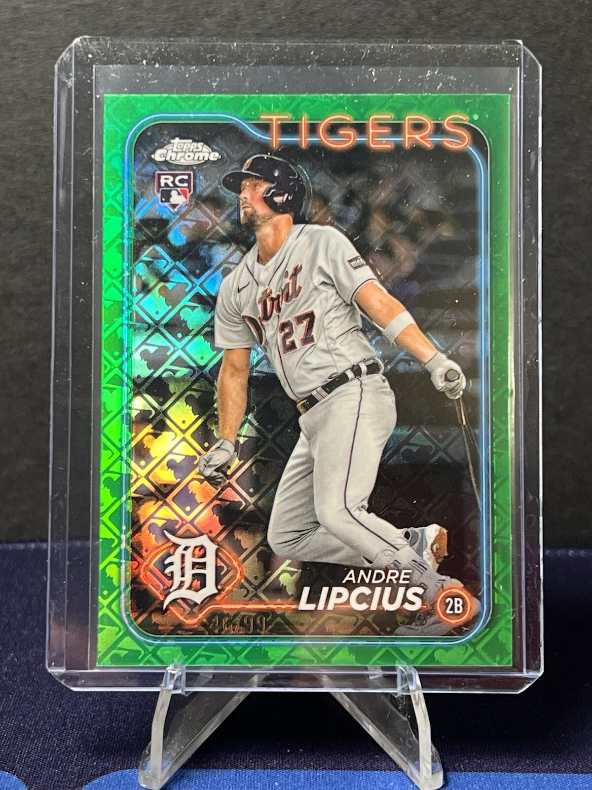 Andre Lipcius 2024 Topps Chrome Logofractor (Green) 40/99 RC SP