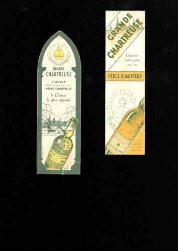 bookmark old advertising book LOT OF 2 LA GRANDE CHARTREUSE PERES - Picture 1 of 2