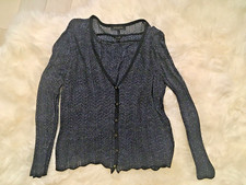Escada knit set cardigan and top women size 42