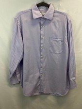 NORDSTROM Men's Purple Cotton TRADITIONAL FIT Button Dress Shirt Sz 15.5 - 32