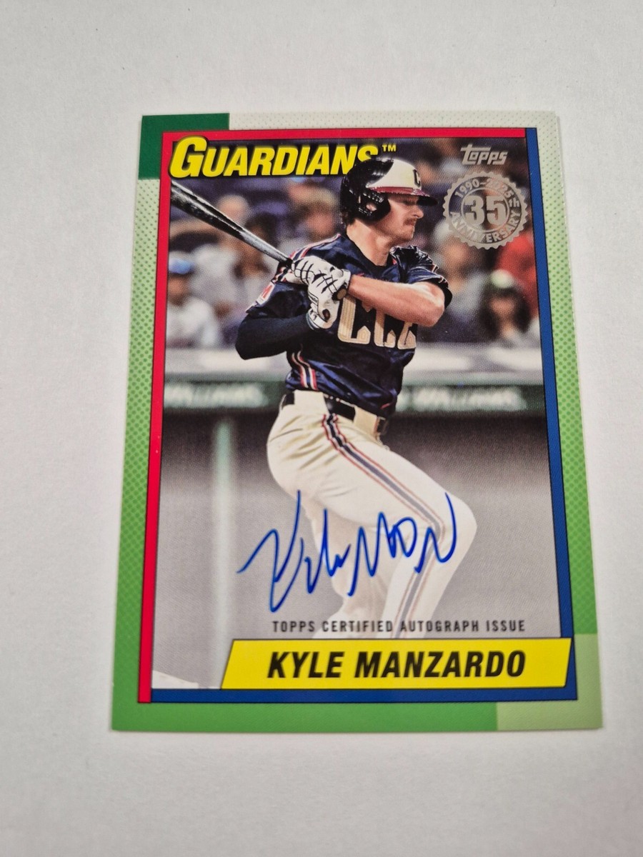 Kyle Manzardo 2025 Topps Series 2 1990 On Card Auto