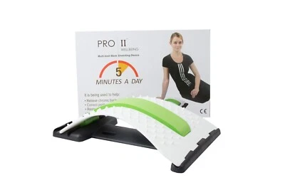 PRO 11 WELLBEING Pro11 Back Stretcher with Acupressure Points and Padded Cushioning (White)