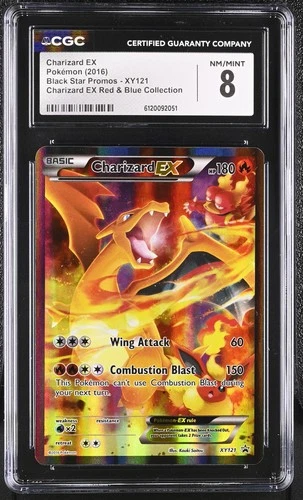 CHARIZARD EX Black Star Promo Red & Blue Collection #XY121 CGC 8 Pokemon