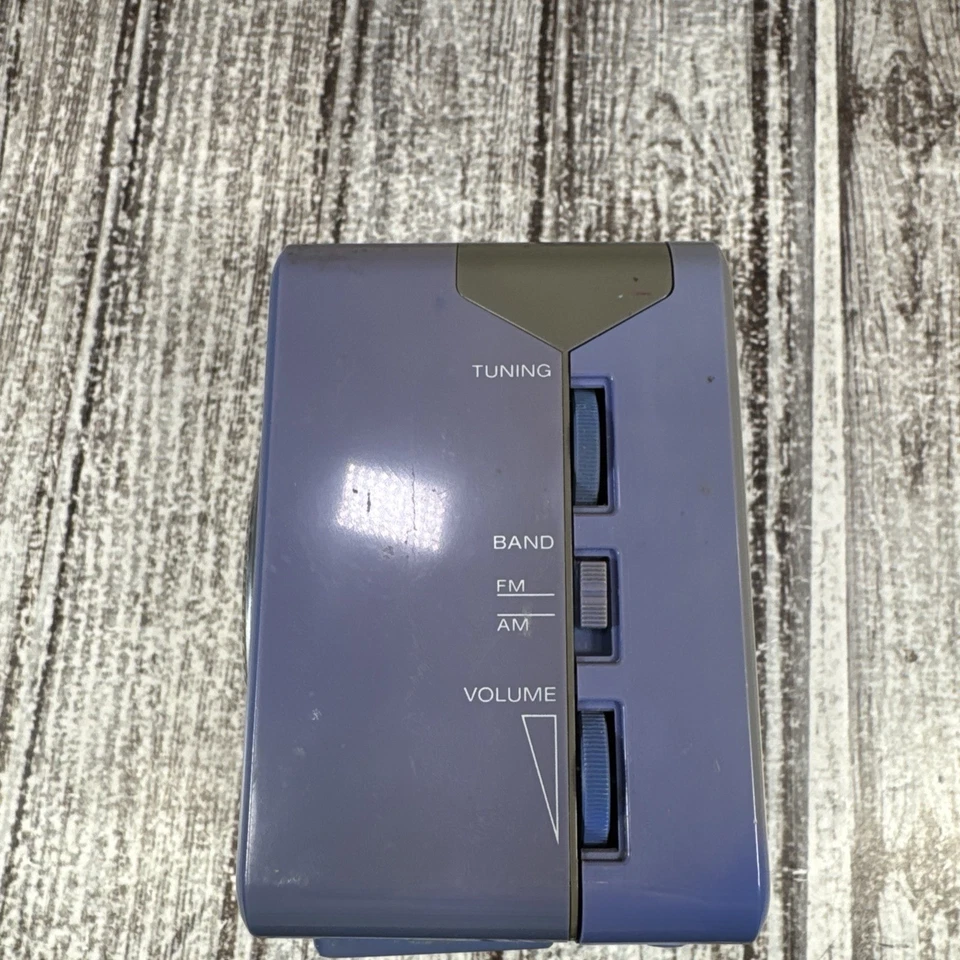 Sony Blue ICF-A10W Analog Clock Radio Vintage TESTED WORKING - Image 3 of 4