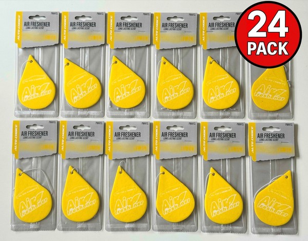 24 x Ambientador Coche Aroma Limón - Hogar Coche Furgoneta Fragancia Fresca - Elección Automática