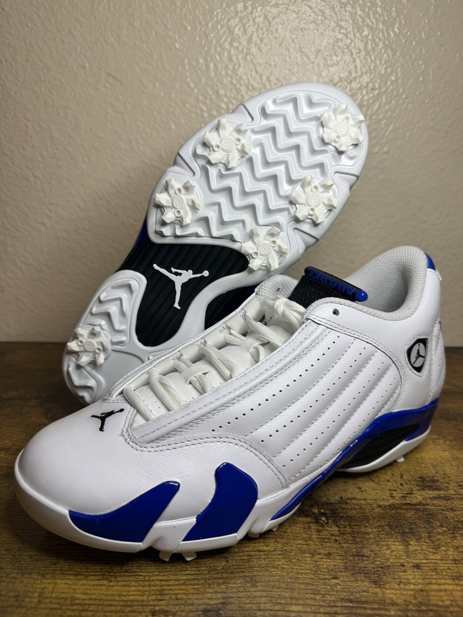 Nike Air Jordan 14 G Golf White Hyper Royal Blue Black HJ7710-101