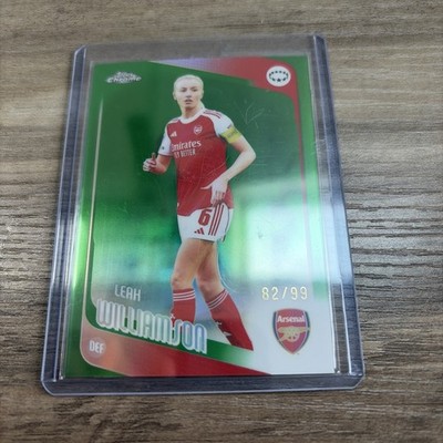 Leah Williamson /99 Green #4 2025-26 Topps Chrome Womens UWCL Arsenal