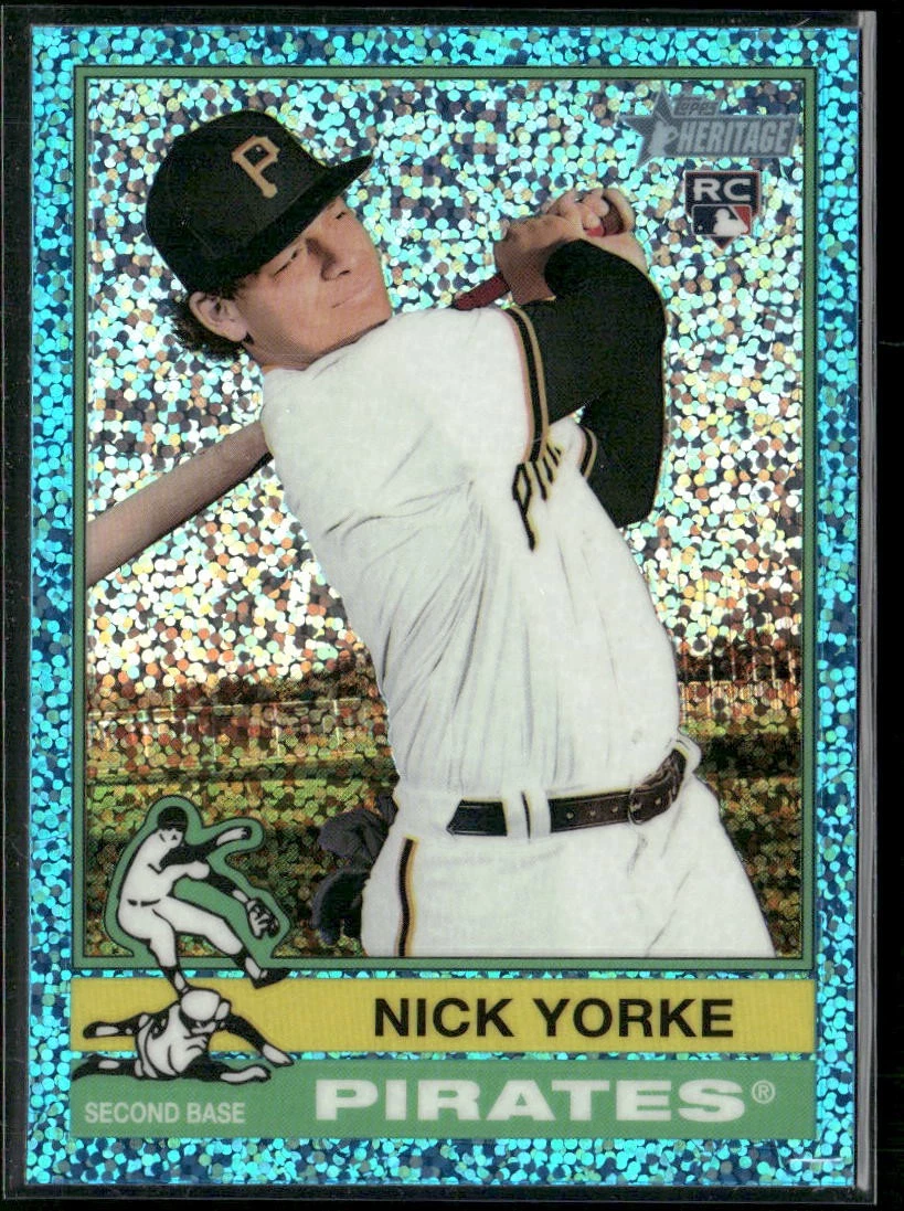 2025 Topps Heritage #80 Nick Yorke Chrome Light Blue Sparkle Refractor