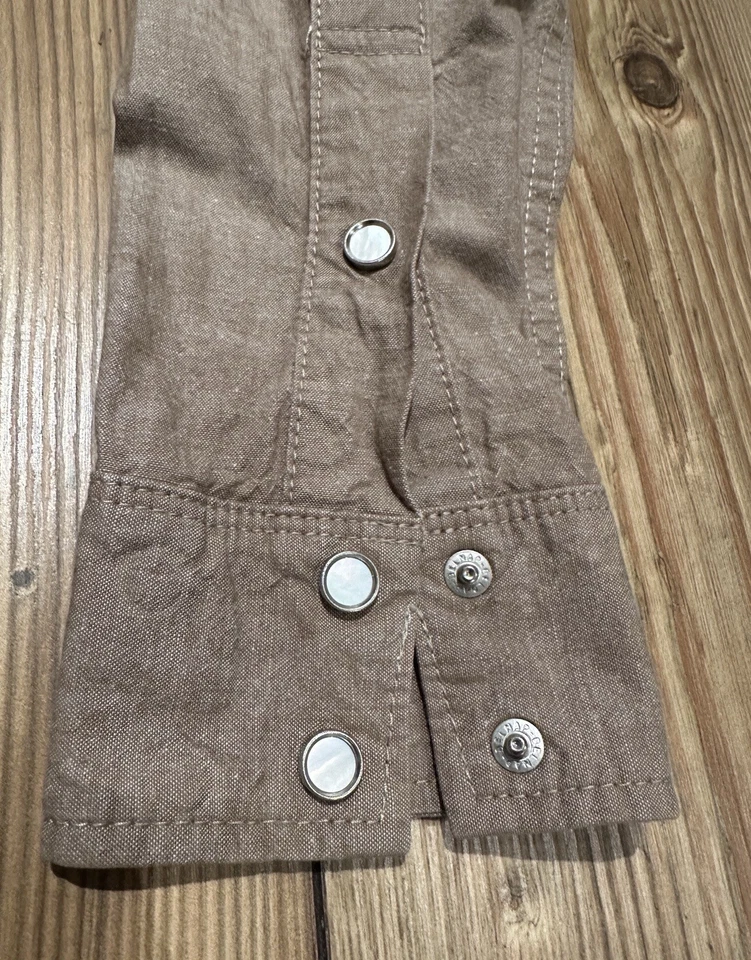 IRON HEART IHSH-315-KHA Selvedge Chambray Western Shirt - Khaki - Bild 2 von 4