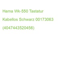 Hama Wk-550 Tastatur Kabellos Schwarz 173063 (4047443520456)