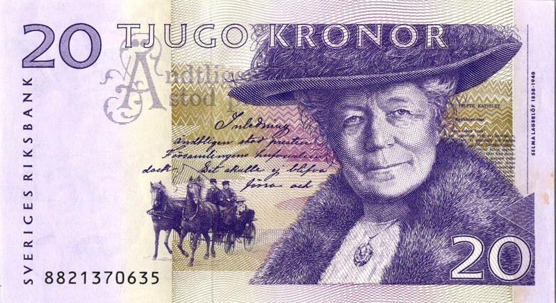 20 Kronor 2008 Sweden banknote, Tjugo Kronor, Northern Europe