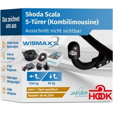 ANHÄNGERKUPPLUNG für Skoda Scala NW1 ab 19 starr HOOK +13polig E-Satz spezifisch
