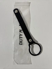 Dutyman #3021 Basketweave Leather D Cell Flashlight Strap Silver Snap NEW!