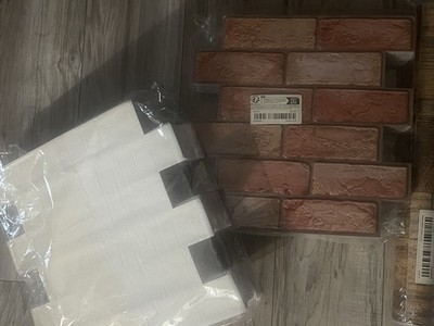 3D Tile Brick Wall Sticker Self-adhesive PVC Waterproof  Wallpaper 20 Pc 2 Packs