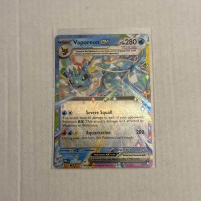 Pokemon Vaporeon ex 023/131 Sv: Prismatic Evolutions Holo Double Rare. Pk000953