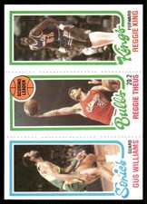 1980-81 Topps Gus Williams / Reggie Theus / Reggie King Rookie #41 / 128 / 233
