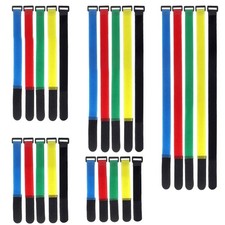 Image of 10PCS Reusable Hook Loop Cable Ties Self Adhesive Nylon Strap Wraps UK