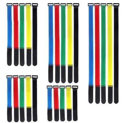 10 Stück Wiederverwendbare Haken Schleife Kabelbinder Selbstklebend Nylonband Wraps UK