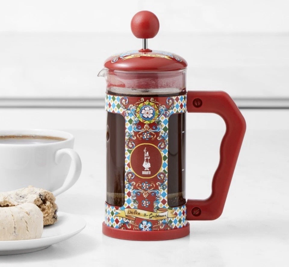 Dulce And Cabana Bialette Coffee French Press 8 Cups Red Caretto