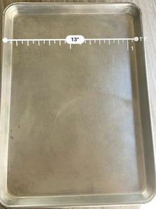 1/2-Size Aluminum Baking Roasting Grilling Sheet Pan 18" x 13" Winco 20 Gauge