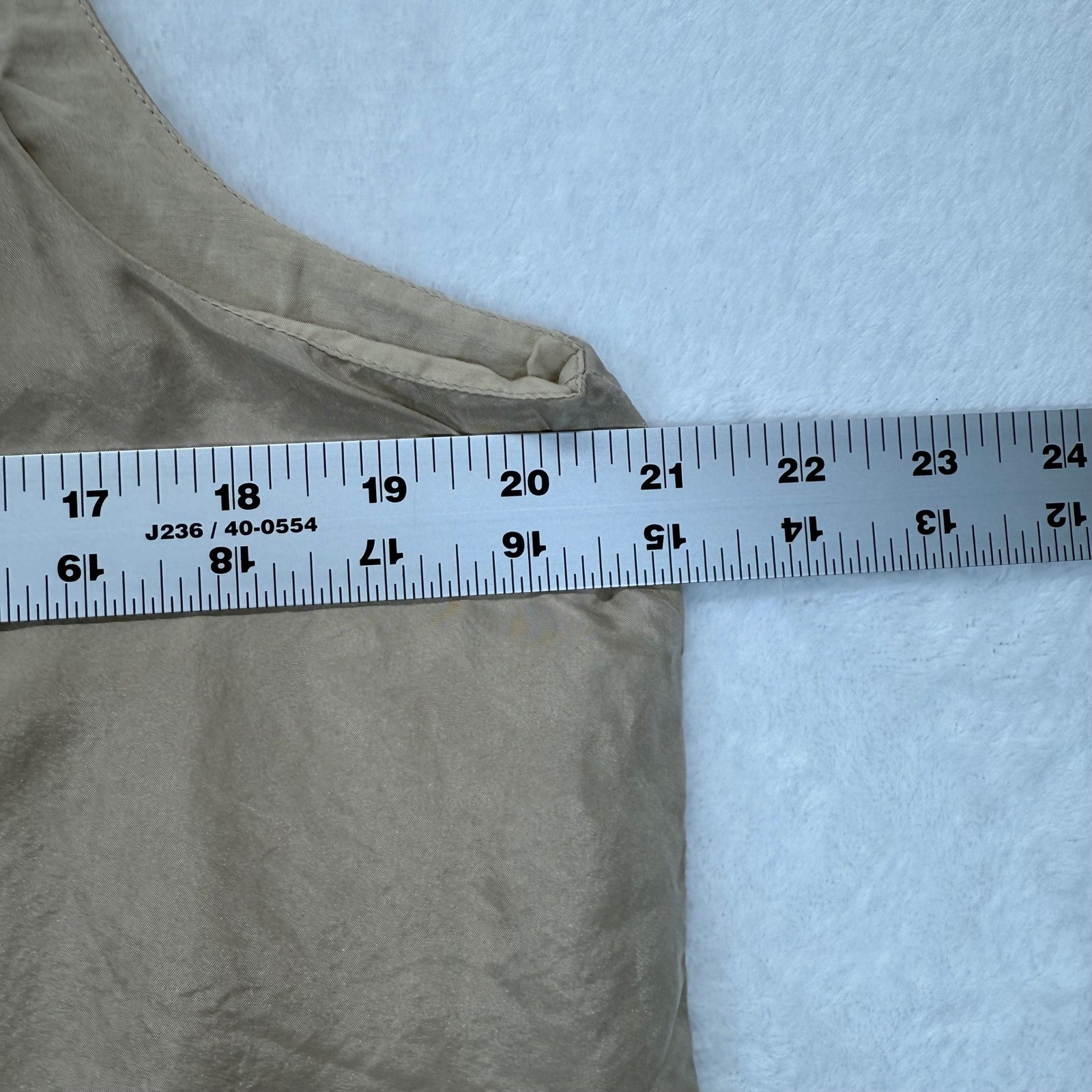 Coldwater Creek Silk Tank Top Beaded Neckline Sle… - image 2