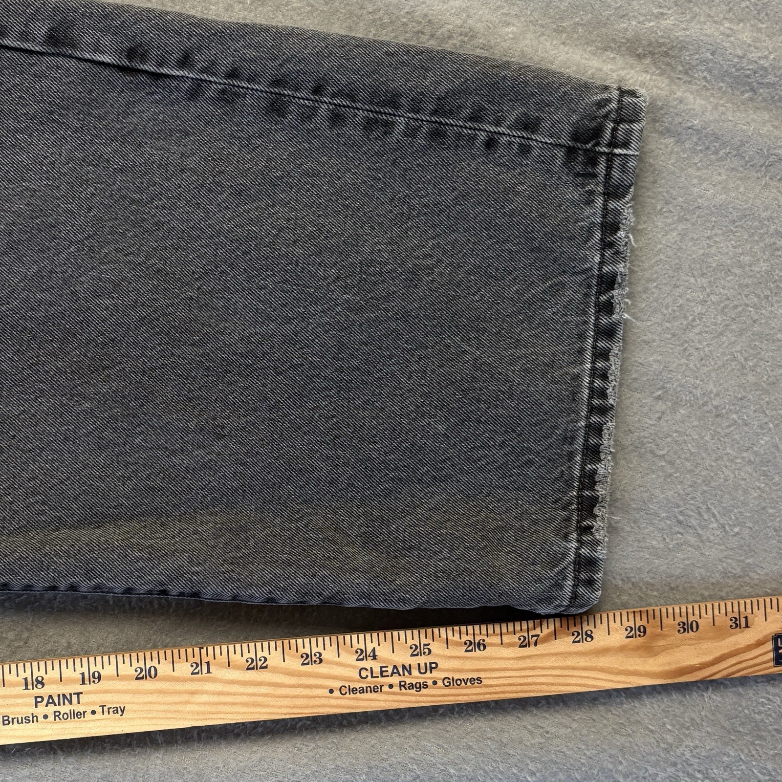 Levi’s Premium 501 Women Jeans 22W (Plus) Gray Black Button Fly Straight Leg thumbnail 12