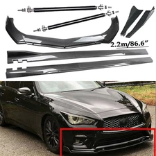 Carbon Fiber Front Bumper Lip Spoiler Side Skirt Body Kits For Infiniti Q50 Q6O