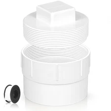 6“ PVC Sewer Cleanout Adapter with Plug - Efficient Drainage Solution for Pip...