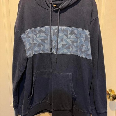 Unbranded Men's Navy and Blue Hoodie
