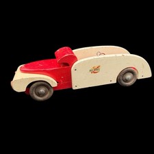 Vintage 1940  s W W 2 Era Buddy L Wooden Ice Truck W Original Glass Ice  Tongs