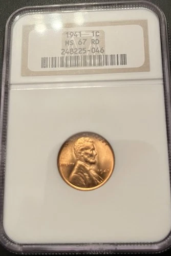 1941 Lincoln Cent MS67 NGC