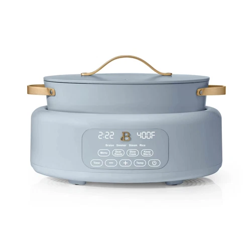 Beautiful 10 in 1, 6 Qt Electric Multi-Cooker, Cornflower Blue by Drew Barrymore