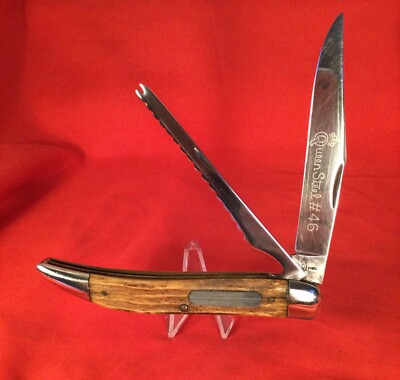 Vintage Queen #46 Winterbottom bone pocket knife near mint 1958-60 antique.