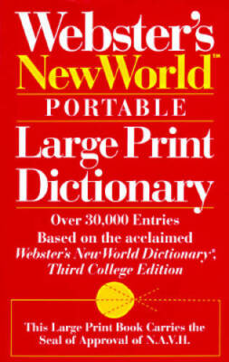 Websters New World Portable Large Print Dictionary - Paperback - VERY GOOD