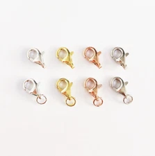 8x12mm Sterling Silver Lobster Claws Clasp for Necklace Bracelets Jewelry DIY