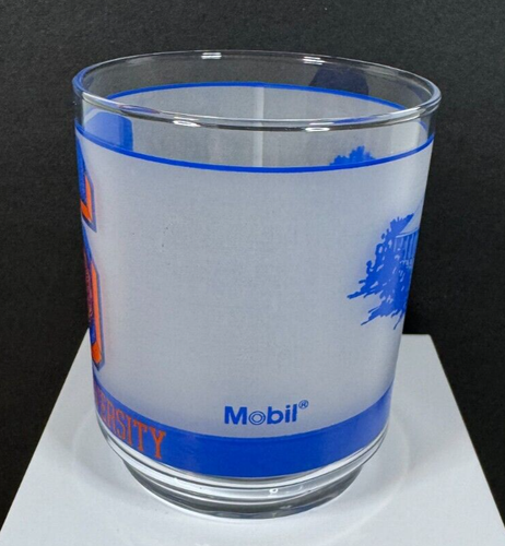 Vintage Syracuse University Carrier Dome Mobile Gas Frosted Glass Tumbler - Picture 2 of 6