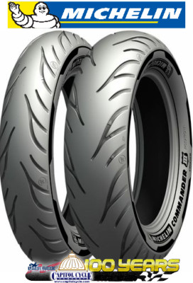 MICHELIN COMMANDER III TIRE SET MT90B16 FRONT + MU85B16 REAR - 2 TIRES BLACKWALL