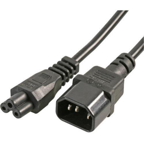 IEC C14 3 pin (C13) Male Plug to C5 Clover Cloverleaf Plug Power Adapter Cable - Picture 1 of 12
