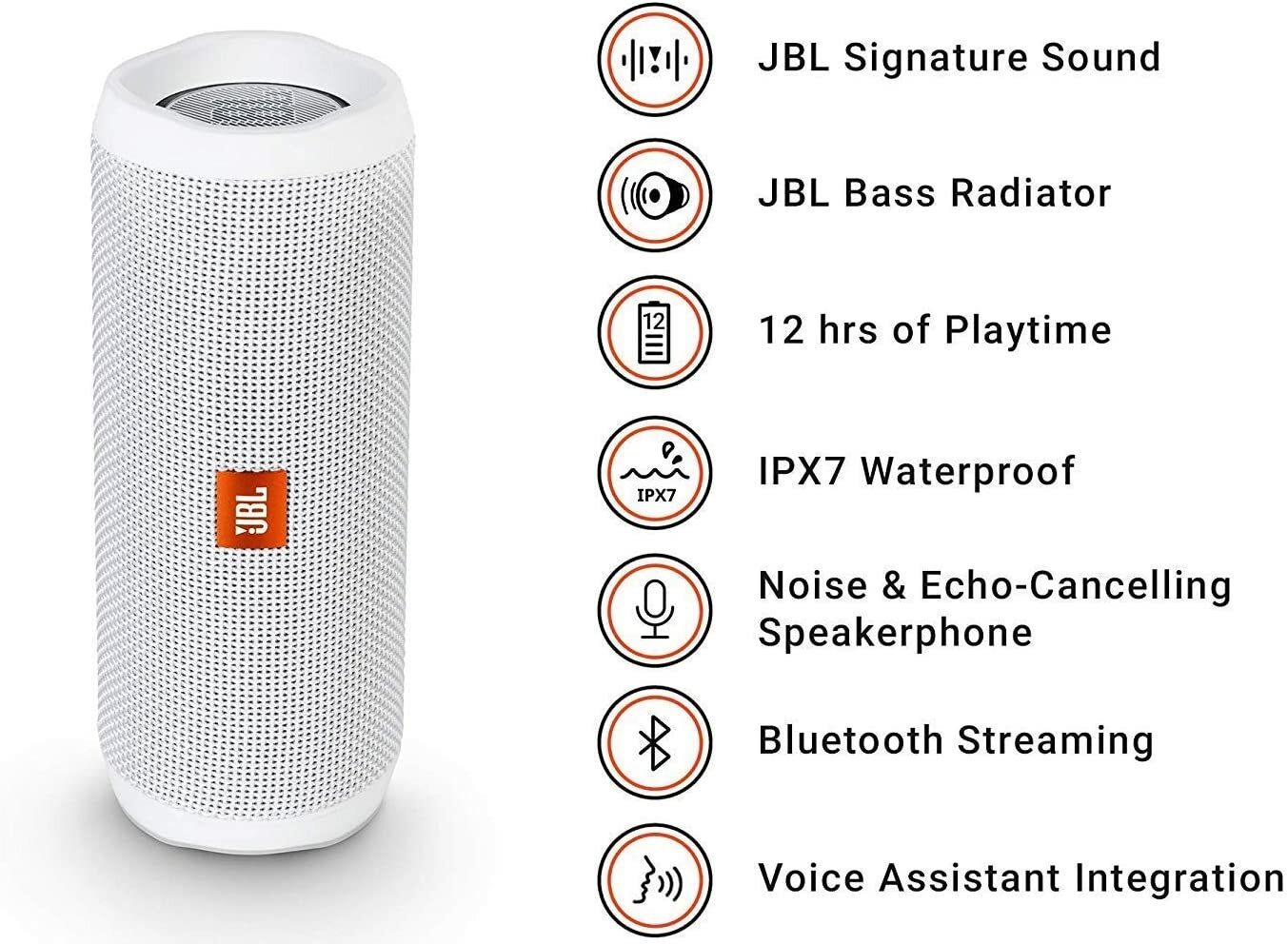 jbl flip 4 white flip4 bluetooth speaker