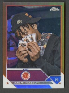 2023 Topps Chrome McDonald's All American Basketball Orange Refractor Jeremy Fears Jr. #17