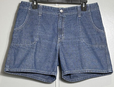 Vintage Classic Levi s Red Tag Woman s Denim Jean Shorts Snap Back Pocket Sz 12