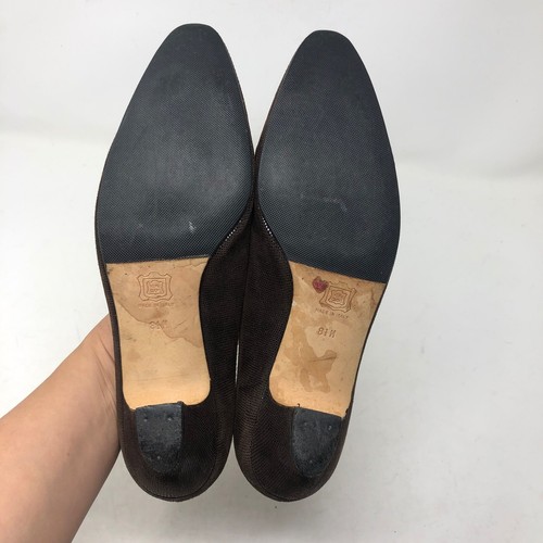 Silvia Fiorentina Brown Pumps Leather Womens 8.5 Slip On Shoes Vintage - Picture 6 of 13