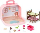 Bunk Beds Playset – Travel Toy with Dollhouse Furniture – for Kids 3+